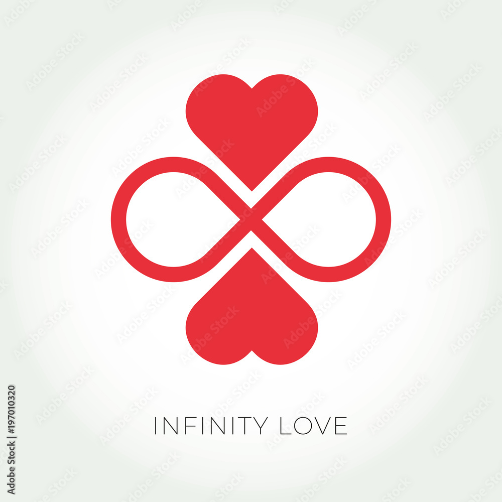 Infinity love logo. Valentine and relationship vector icon. Infinity love logo. Valentine and relationship vector icon.