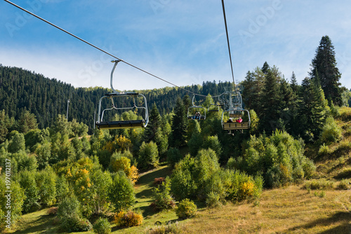 The cable car to the mountain photo