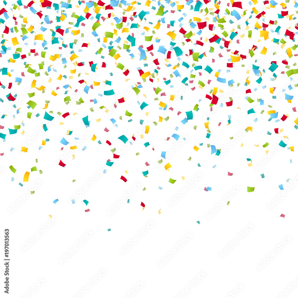 Colorful carnival confetti background.