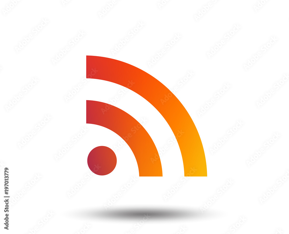 RSS sign icon. RSS feed symbol. Blurred gradient design element. Vivid graphic flat icon. Vector RSS sign icon. RSS feed symbol. Blurred gradient design element. Vivid graphic flat icon. Vector