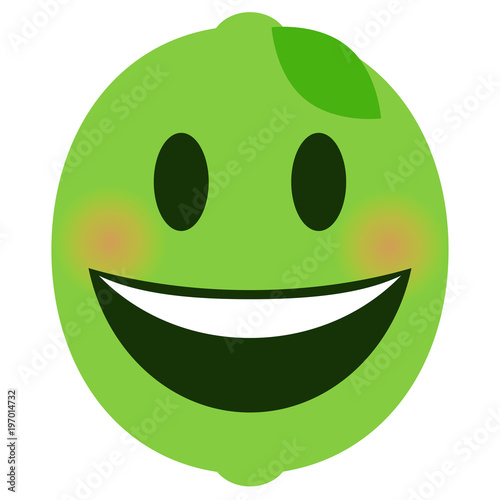 Emoji lachend - Limette