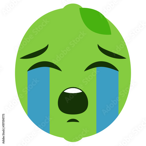 Emoji heulend - Limette