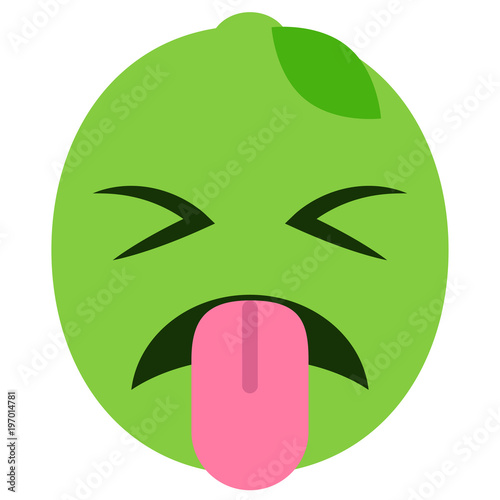 Emoji angewidert - Limette