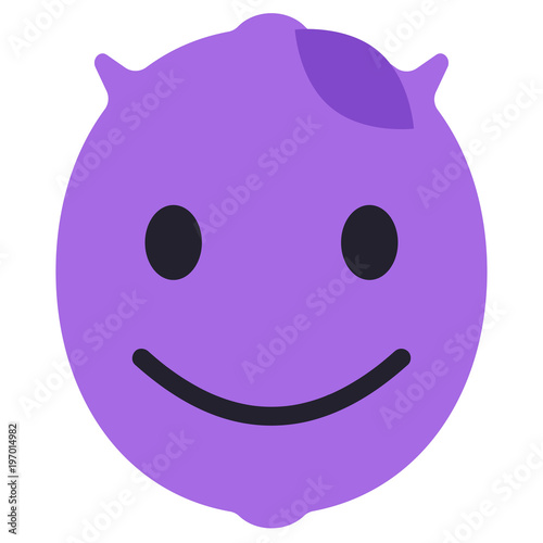 violetter Teufel Emoticon - Limette