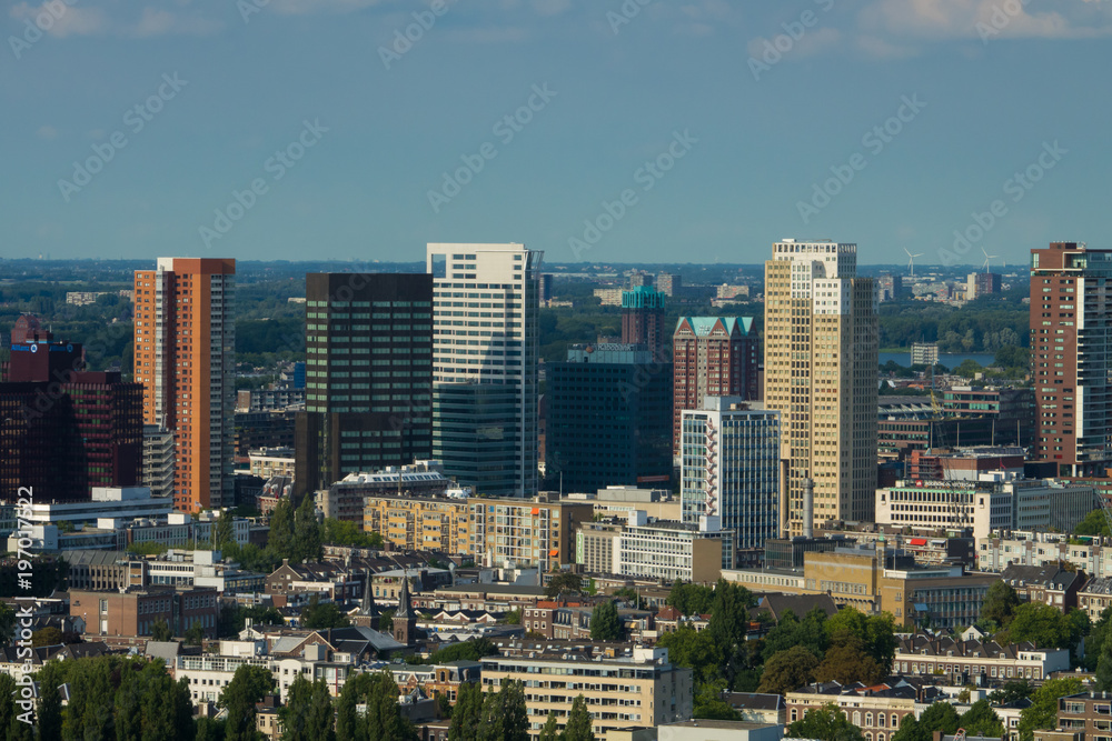 Vue aerienne - Ville de Rotterdam - Pays-bas