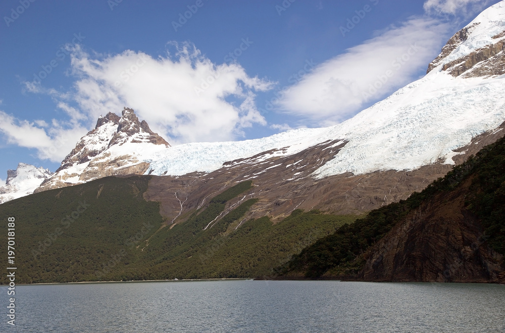 Glacier view from the Argentino Lake, Argentina