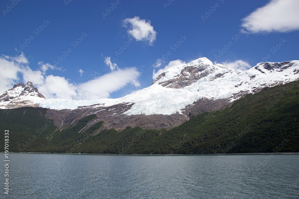 Glacier view from the Argentino Lake, Argentina