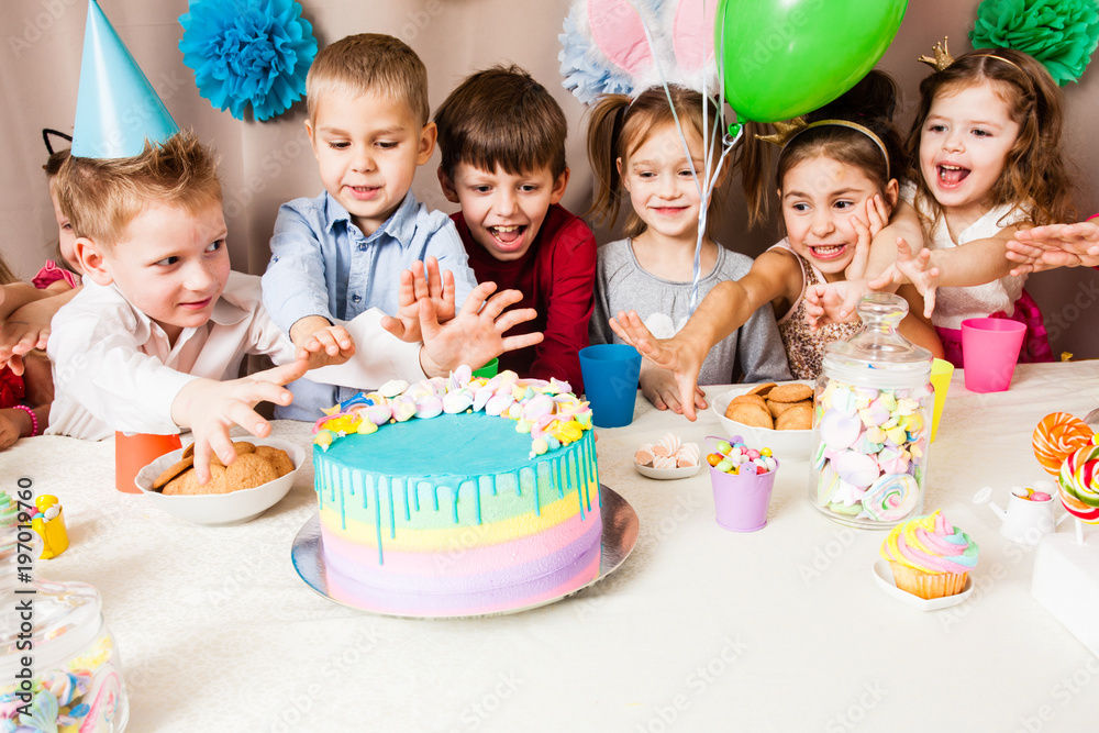 Fotografie Colorful birthday cake