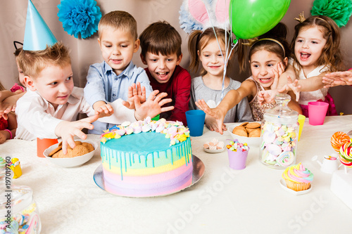 Colorful birthday cake