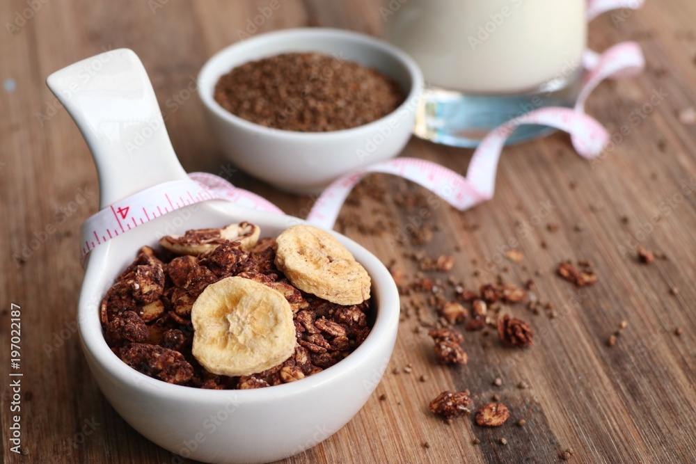 healthy granola with milk healthy granola with milk
