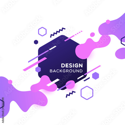 Trendy concept abstract geometric design, memphis background. Applicable for placards, brochures, posters, covers and banners. Vector illustration.
