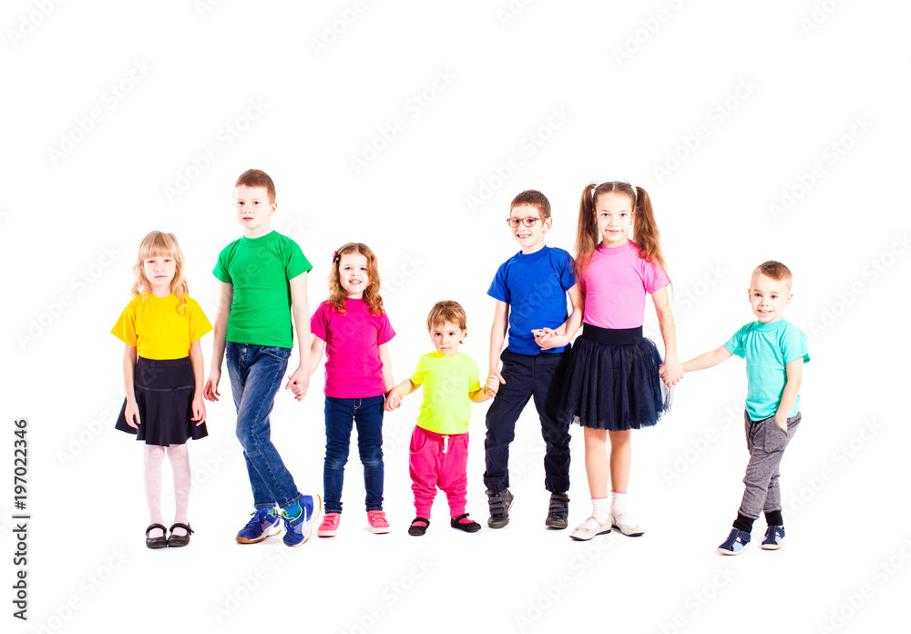 Children of different ages isolated Children of different ages isolated