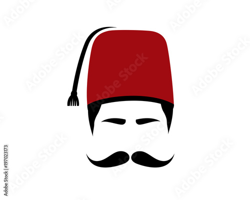 Turkish, Fez, Moustache and Turkish Hat