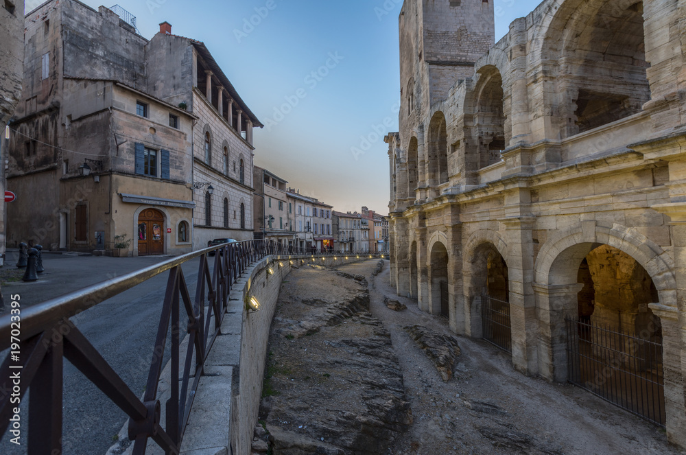 The Amphitheatre in City of Arles, starting point of Camino de Santiago and a World Heritage