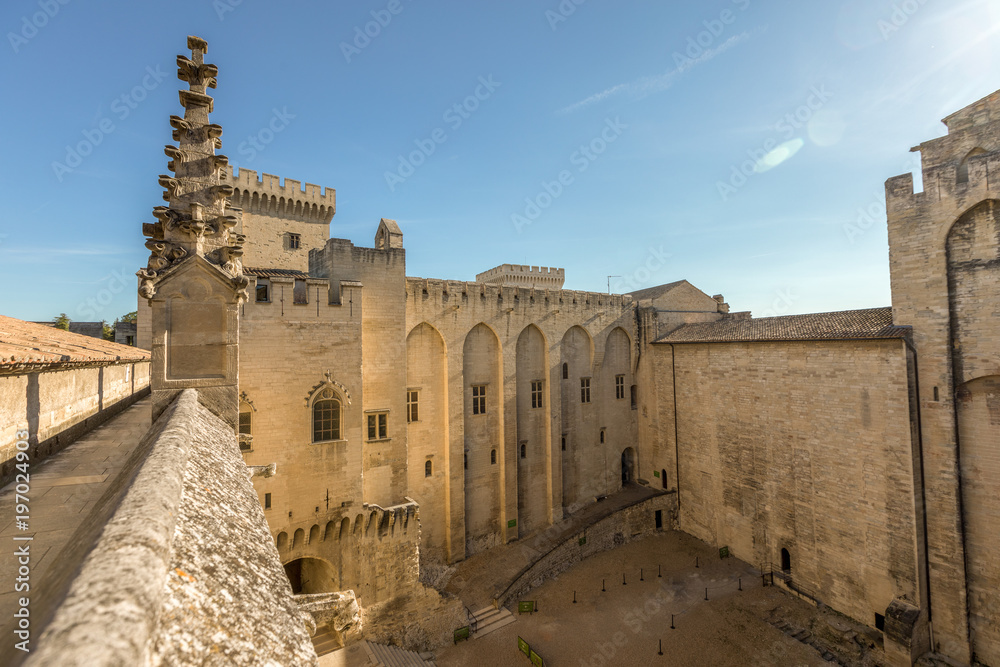 The Episcopal Palace in Avignon, France. A World Heritage Site