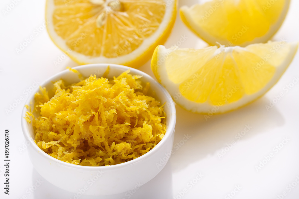 Lemon and juice on a white background Lemon and juice on a white background