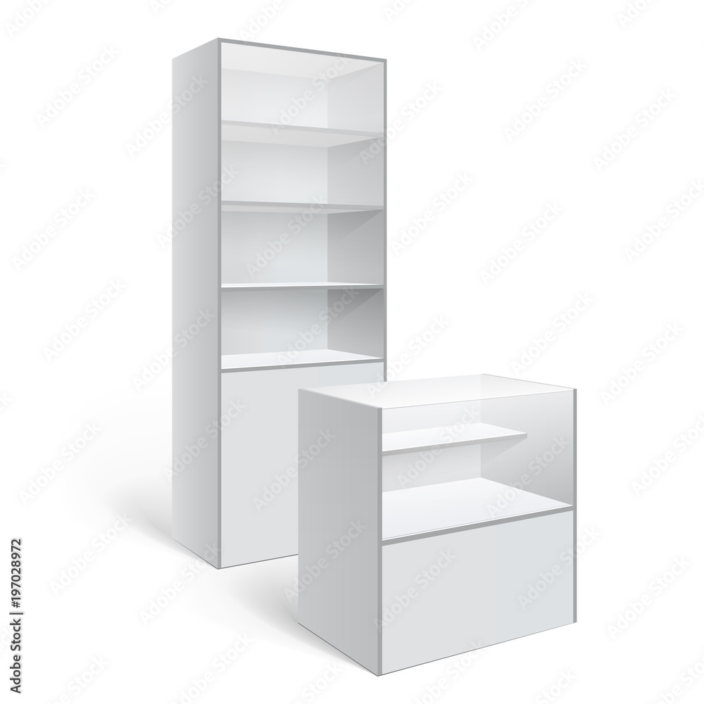 Showcase display. Retail shelf rack. Showcase display. Retail shelf rack.