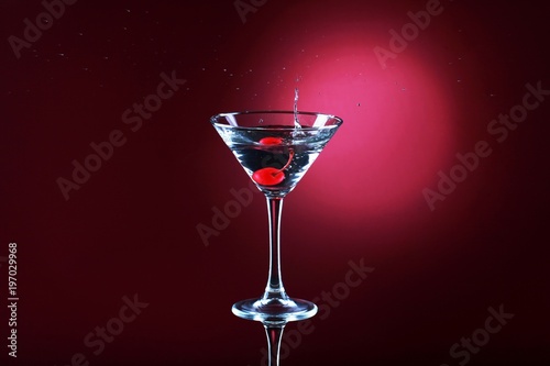 Martini Drink With Cherry