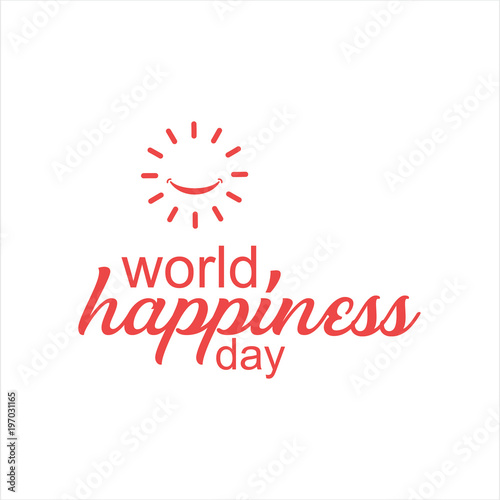 World Happiness Day Vector Template Design
