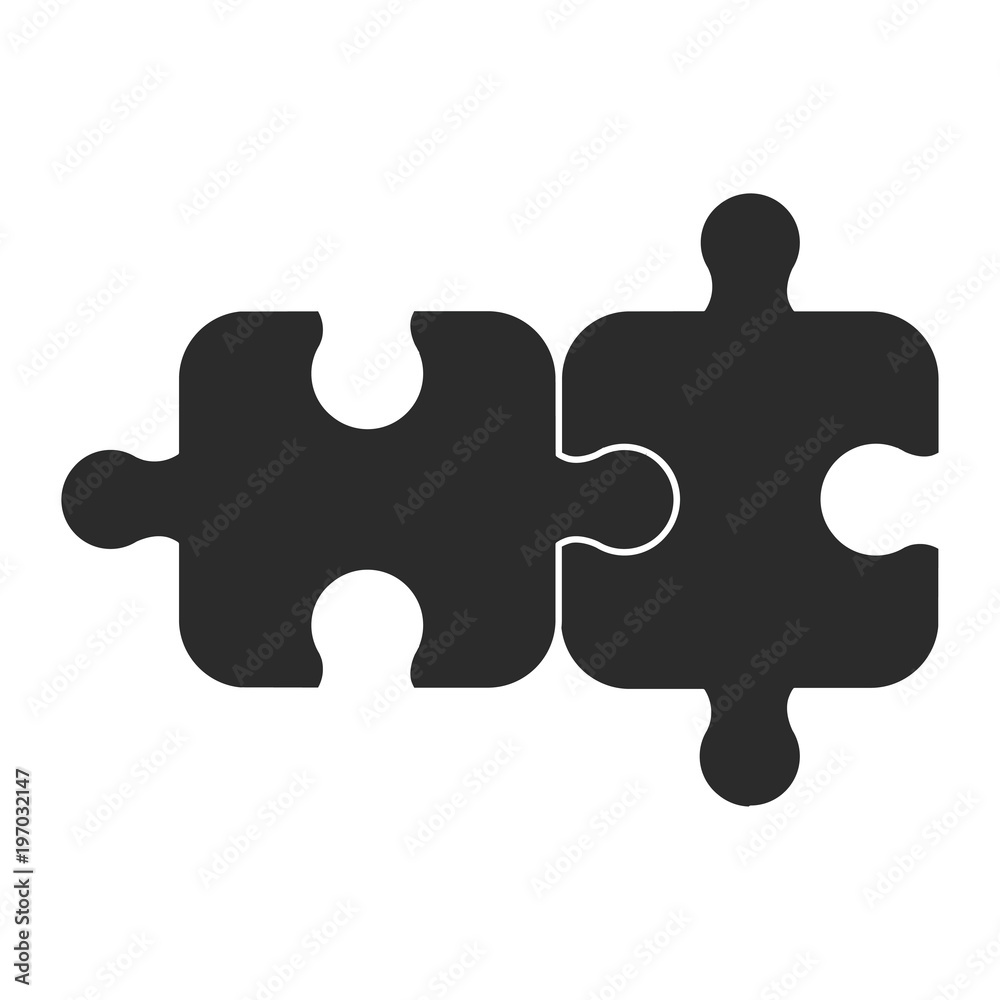 Two piece of puzzle Two piece of puzzle