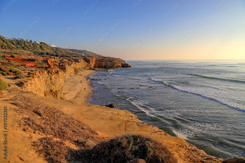 Landscape of the Southern California coast outside of San Diego.