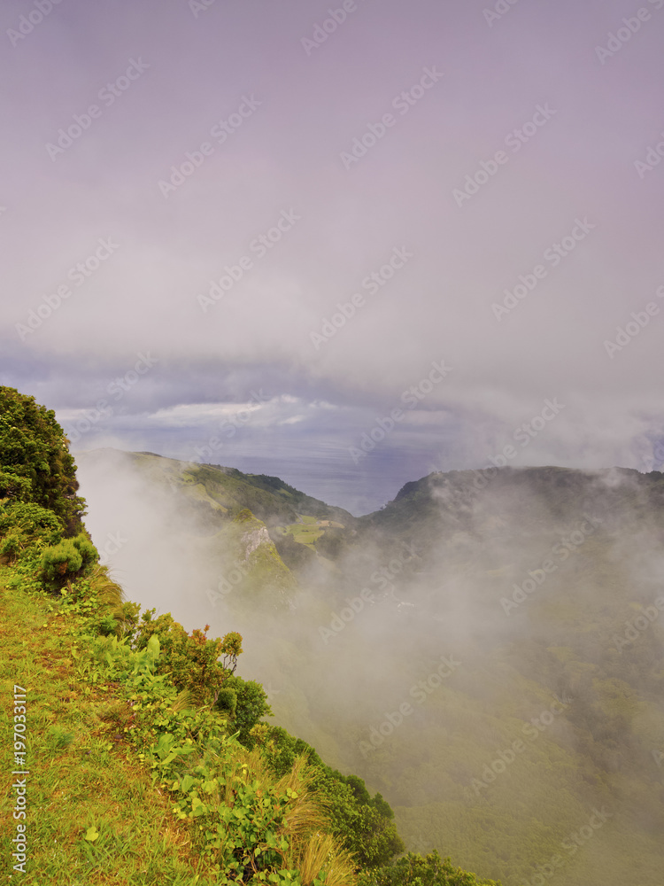 Landscape of Flores Island, Azores, Portugal
