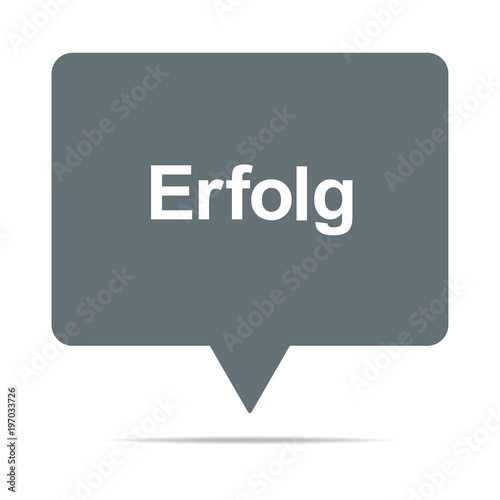 Graue Sprechblase mit Erfolg