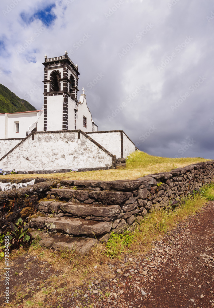 Church in Faja da Caldeira de Santo Cristo, Sao Jorge Island, Azores, Portugal