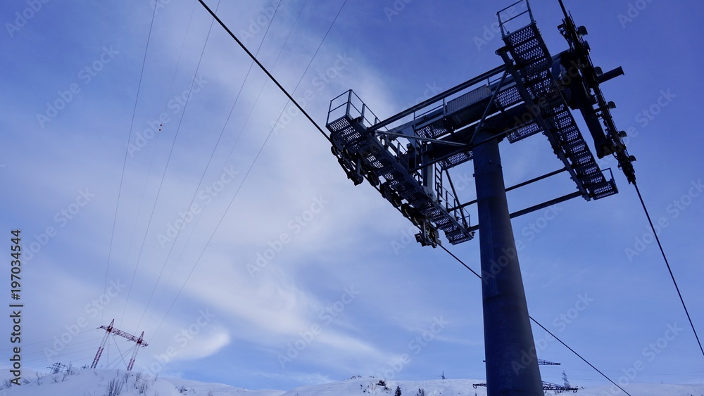 Arlberg, Vorarlberg Österreich, Strommasten Arlberg, Vorarlberg Österreich, Strommasten