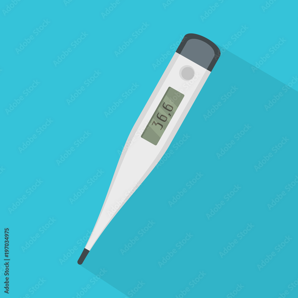 Modern thermometer icon. Flat illustration of modern thermometer vector icon for web Modern thermometer icon. Flat illustration of modern thermometer vector icon for web