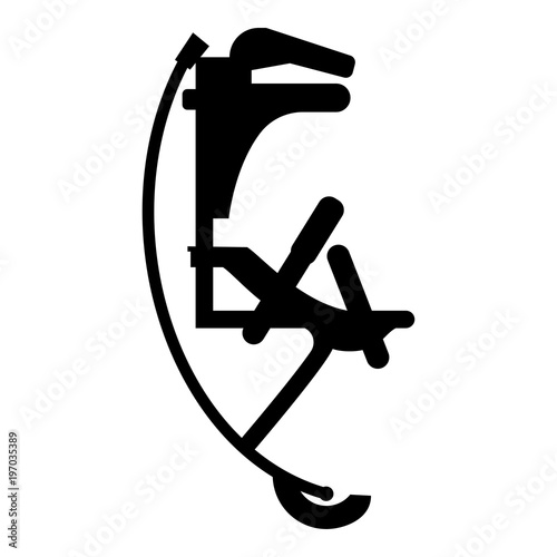 Skyrunner jumper for high jump jumping boots icon black color illustration flat style simple image