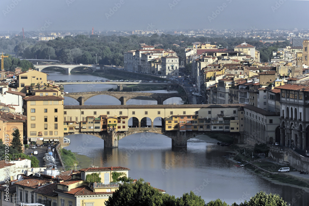 Ponte Vecchio, 14. Jahrhundert, Brücke über den Arno, Florenz, Toscana, Italien, Europa