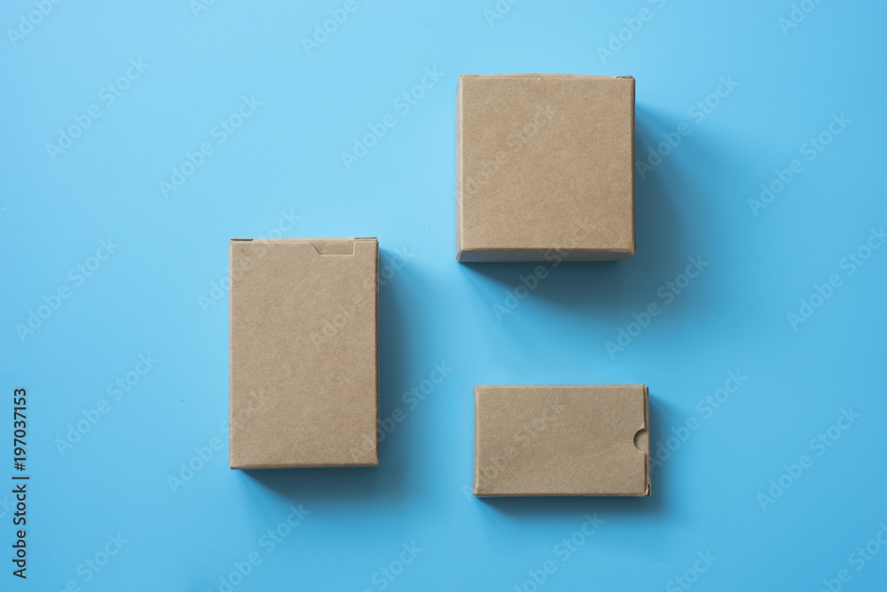 Collection of brown paper cardbox package Collection of brown paper cardbox package