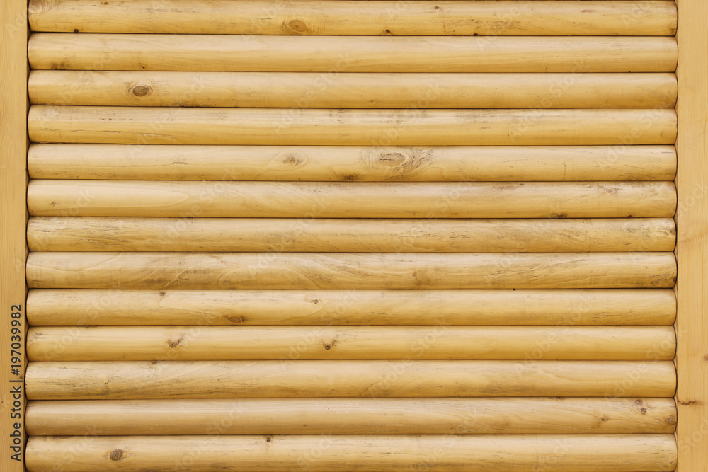 Wall of logs