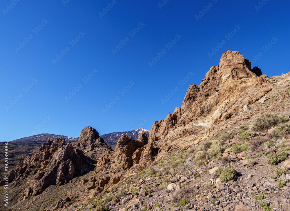 Roques de Garcia, Teide National Park, Tenerife Island, Canary Islands, Spain
