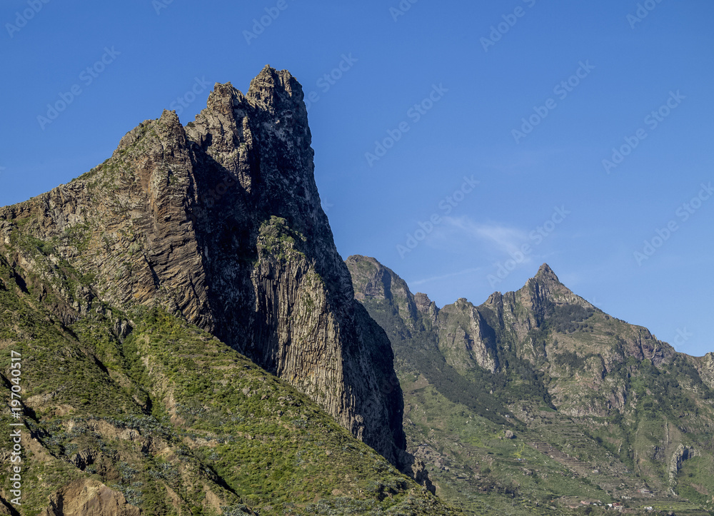 Roque de las Animas, Anaga Rural Park, Tenerife Island, Canary Islands, Spain