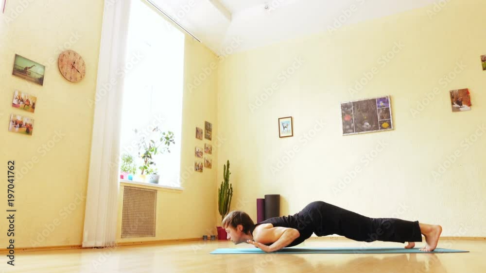 Man is engaged in yoga Man is engaged in yoga