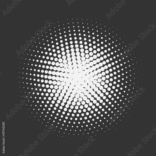 Dotted abstract form. Vector illustration