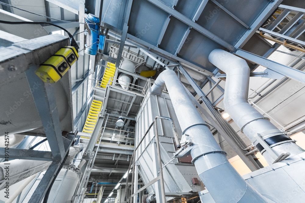 Manufacturing factory, modern high-tech production Manufacturing factory, modern high-tech production