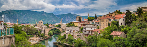 Old town of Mostar with famous Old Bridge (Stari Most), Bosnia and Herzegovina photo