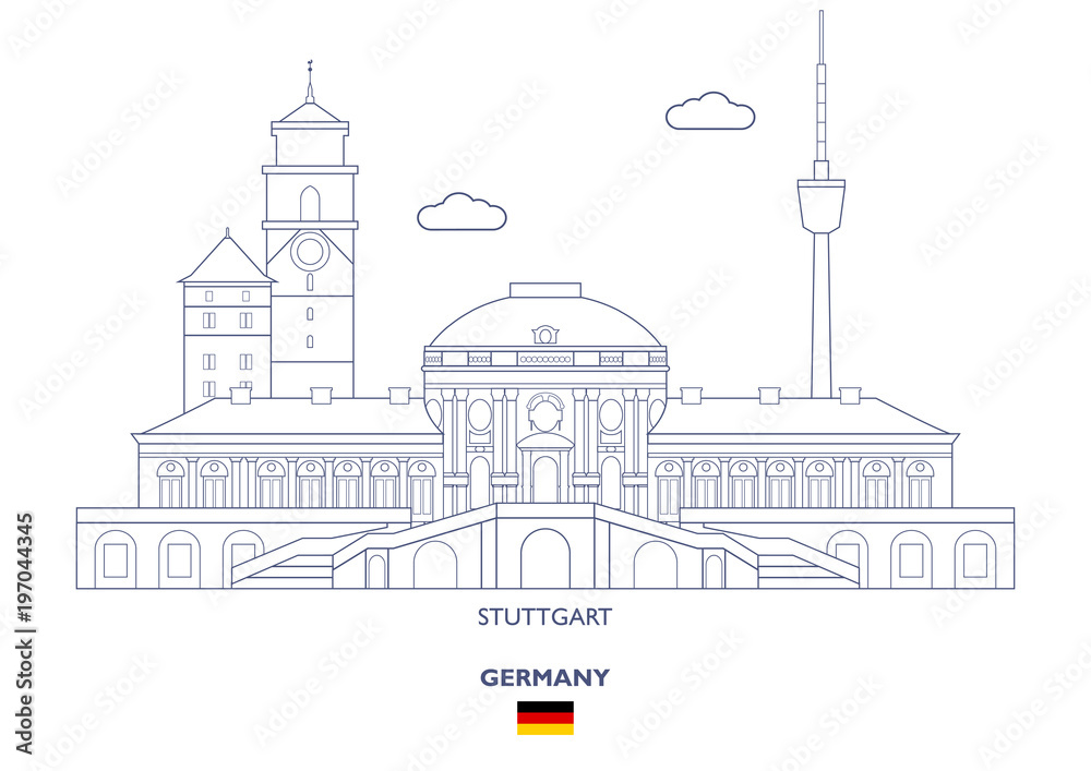 Stuttgart City Skyline, Germany Stuttgart City Skyline, Germany