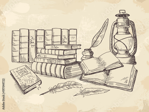 Composition from old handwriting books