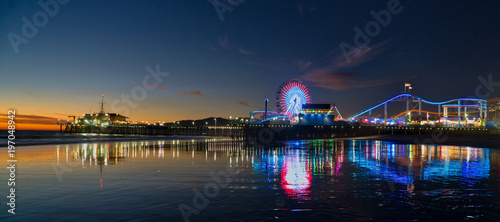 Santa Monica Pier at night