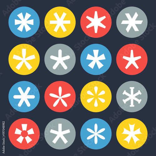Asterisk symbol set