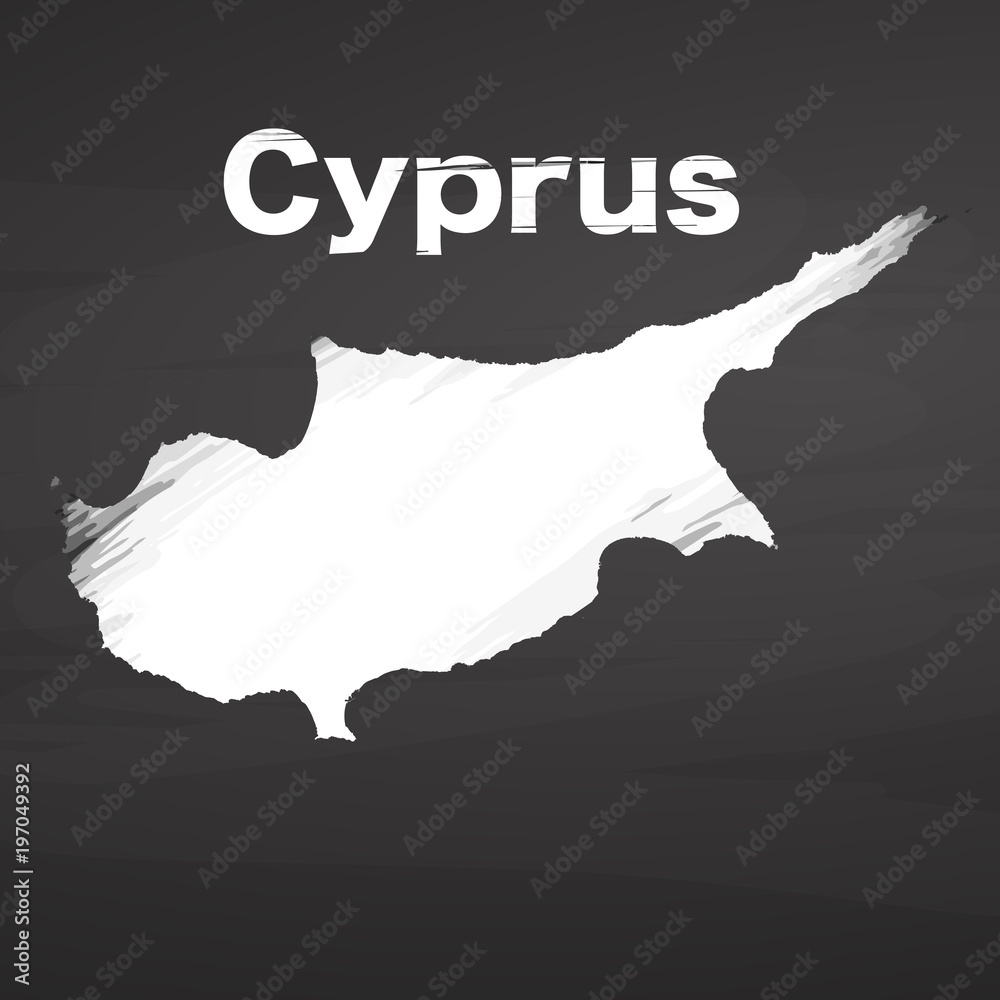 Simple Map of Cyprus