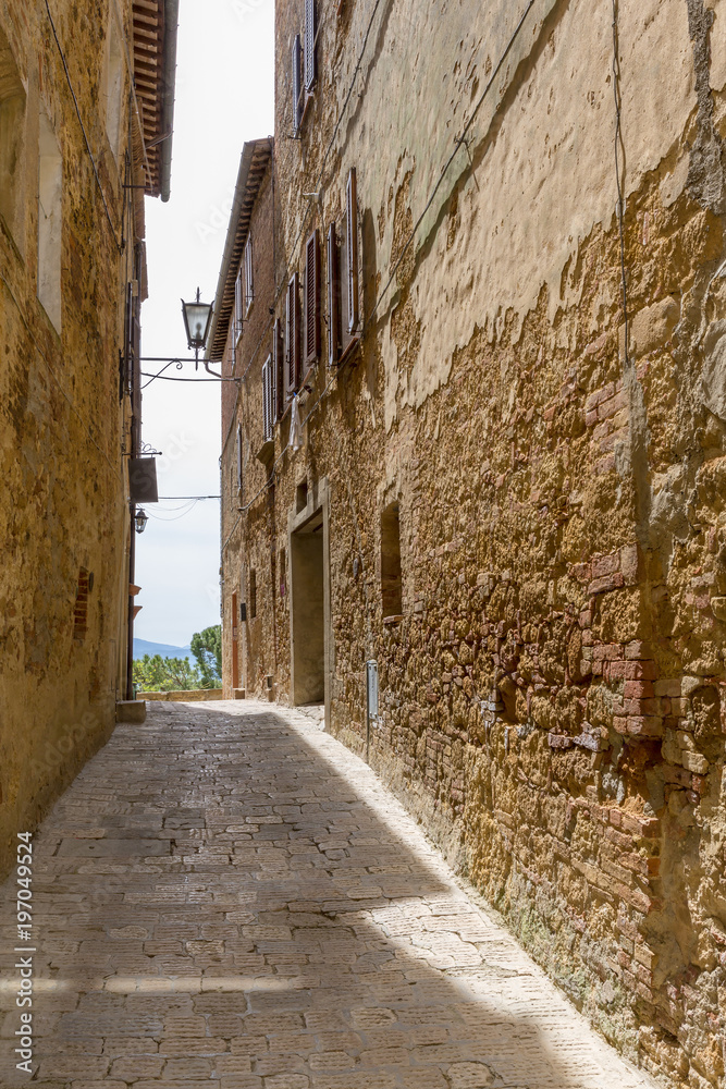 Narrow alley in a small Italian village in the country