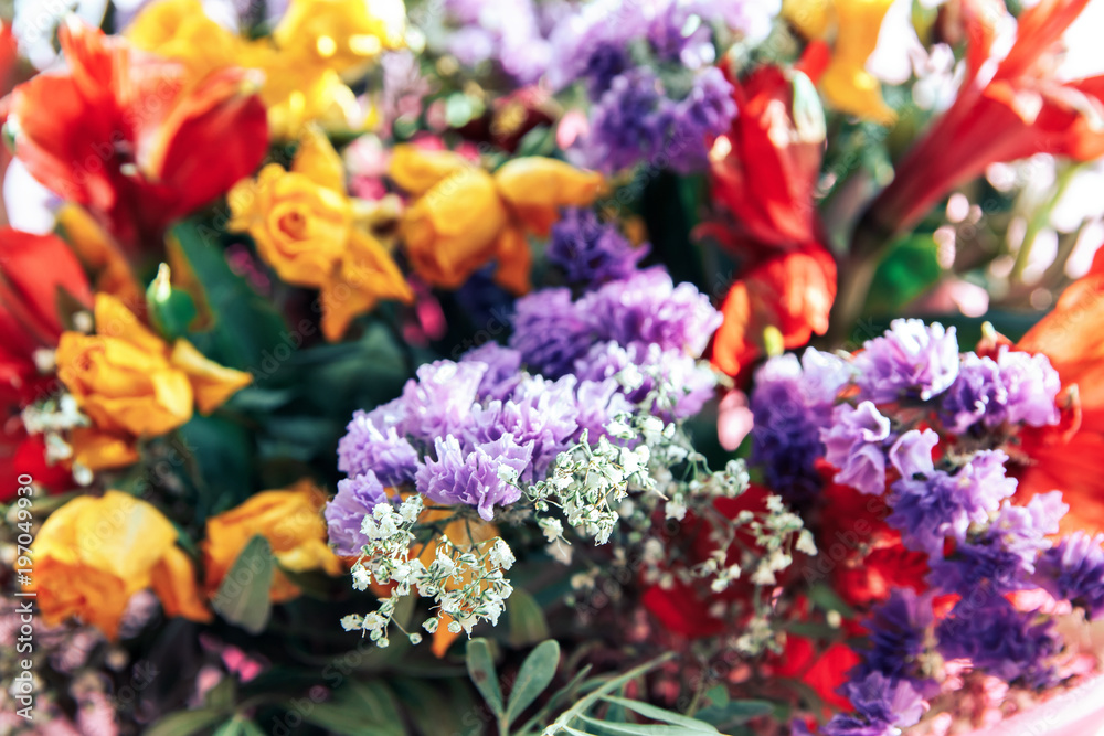 A bouquet of flowers, blur