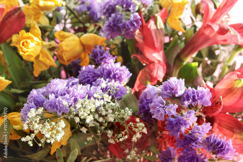 Fototapeta Naklejka Na Ścianę i Meble -  A bouquet of flowers, blur