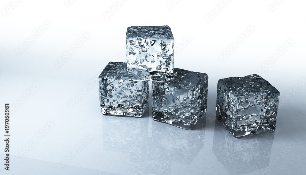 ice cubes isolated on a white background ice cubes isolated on a white background