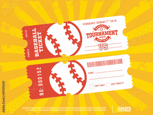two modern professional design of baseball tickets in green theme